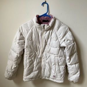 Mountain Hardware Girls Off-White Down 650 Fill Jacket. Size M/M.